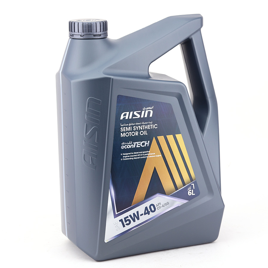 Nhớt Động Cơ Aisin 15W-40 CF4/SG Semi Synthetic 6 Lít ECSF1546P