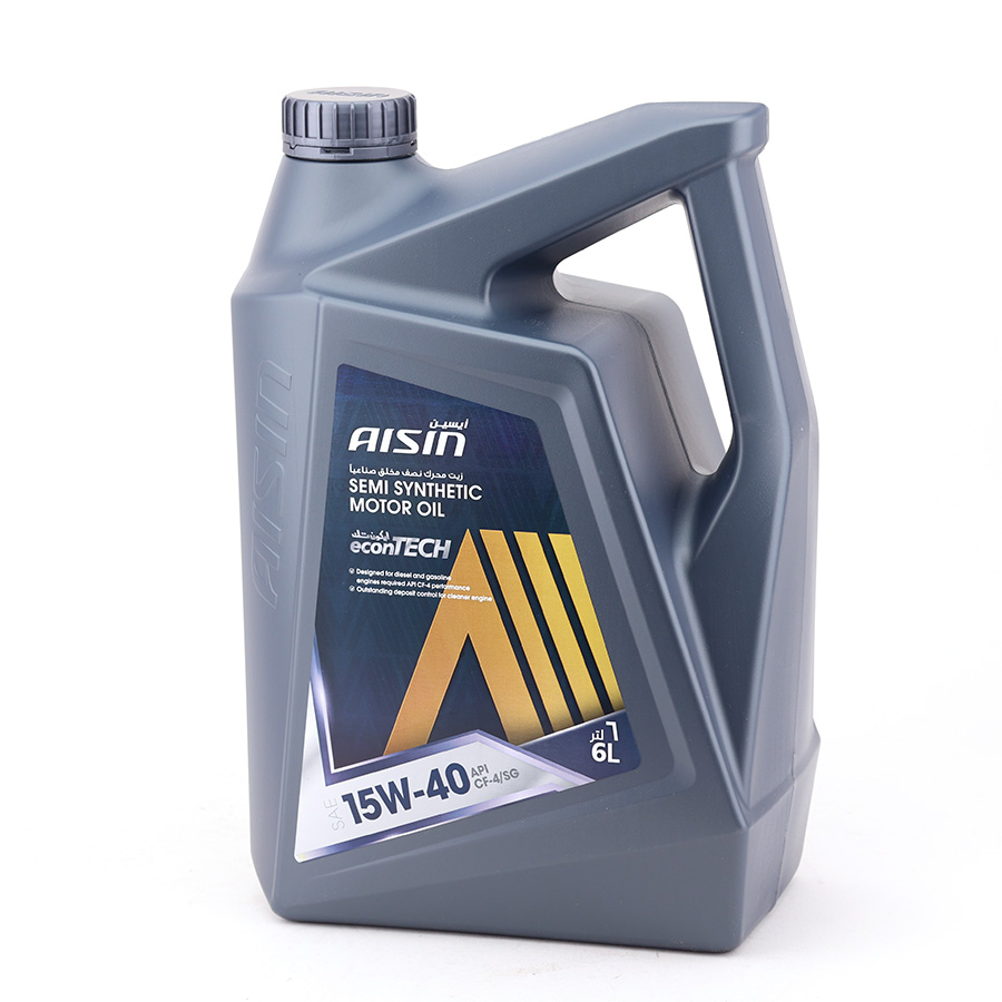 Nhớt Động Cơ Aisin 15W-40 CF4/SG Semi Synthetic 6 Lít ECSF1546P