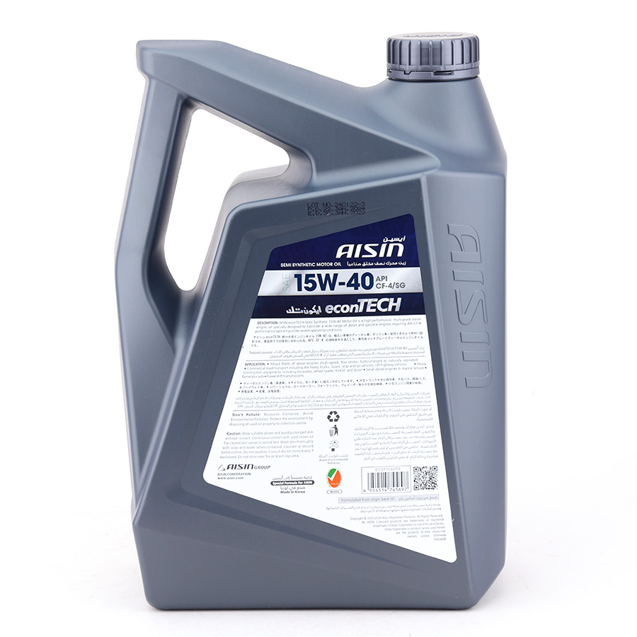 Nhớt Động Cơ Aisin 15W-40 CF4/SG Semi Synthetic 6 Lít ECSF1546P