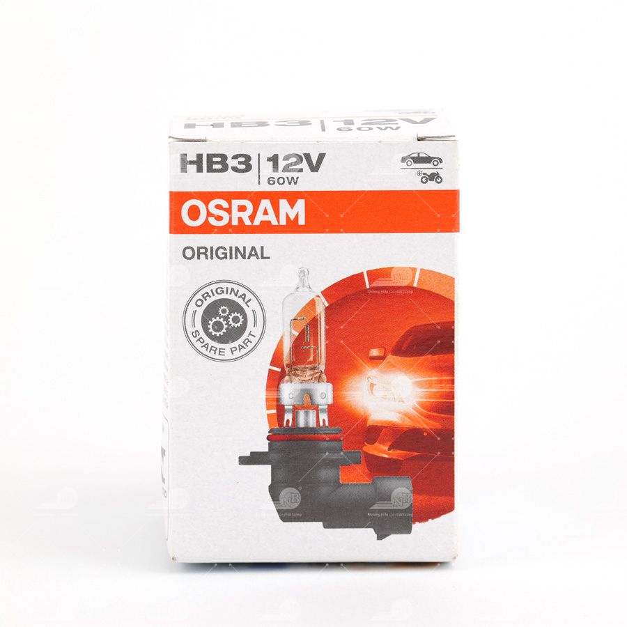 Bóng Halogen Original HB3 12V 60W (Chân Cong) 9005 Hộp giấy Hiệu Osram
