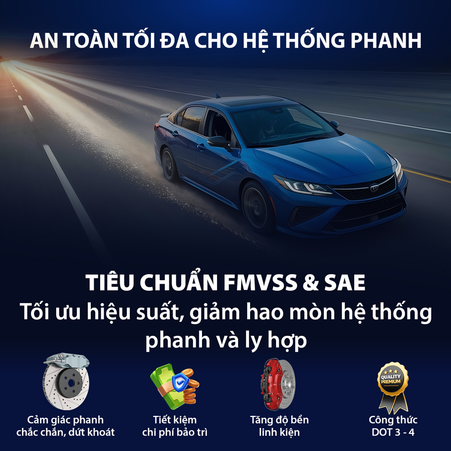 Dầu thắng Aisin DOT 3 0.5 Lít BFSDT305L