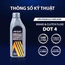 Dầu thắng Aisin DOT 4 0.5 Lít BFSDT405L
