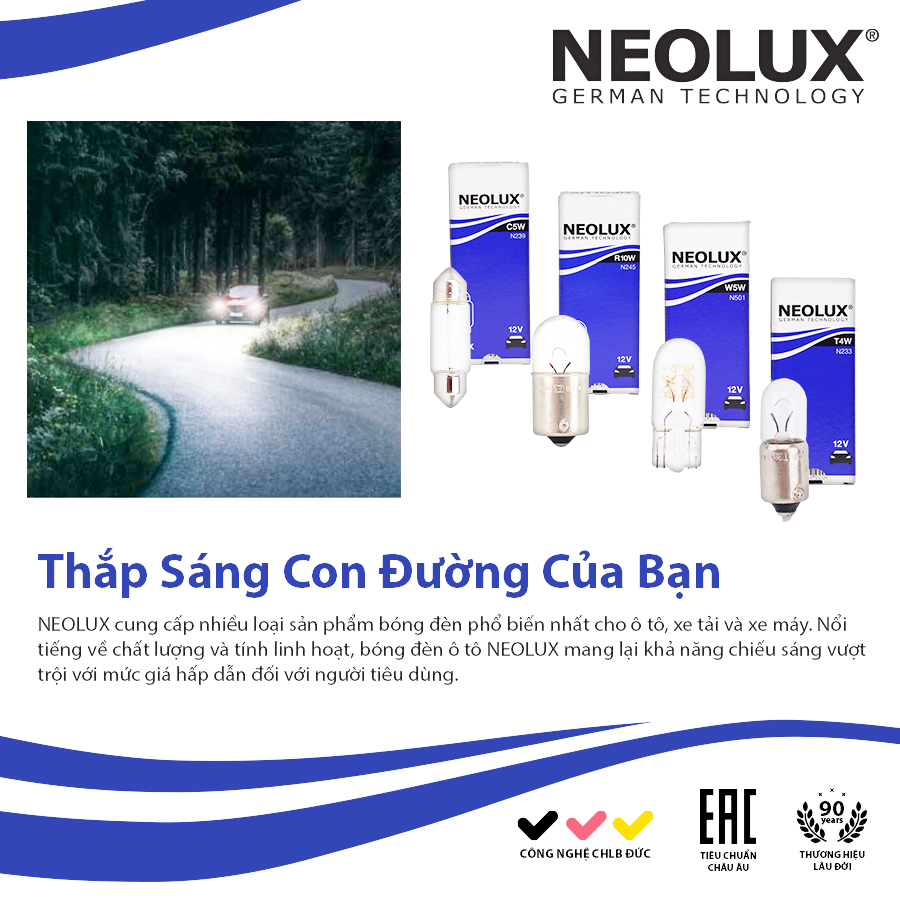 Bóng xi nhan 1 tim G18 (chân thẳng) 12V 10W (BA15S) N245 Hiệu NEOLUX