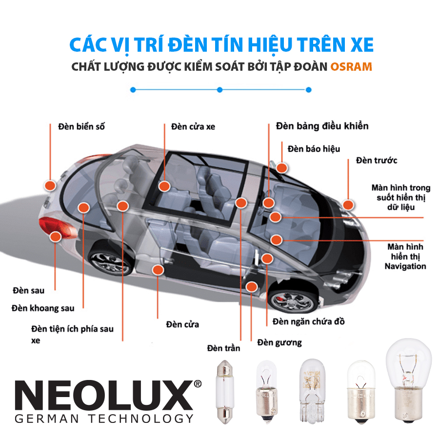Bóng xi nhan 1 tim G18 (chân thẳng) 24V 10W (BA15S) N246 Hiệu NEOLUX