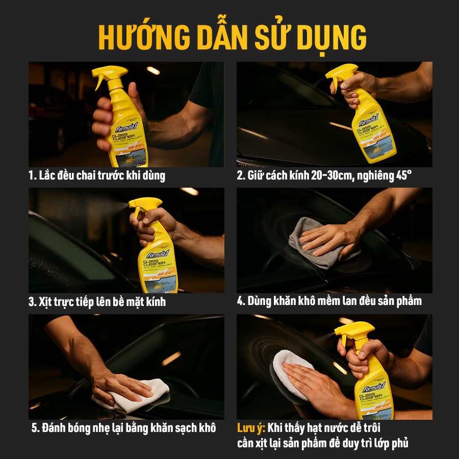 Nước rửa kính chống bám nước Formula 1 (Glass Cleaner) (680ml) # 615807 (New #615817)
