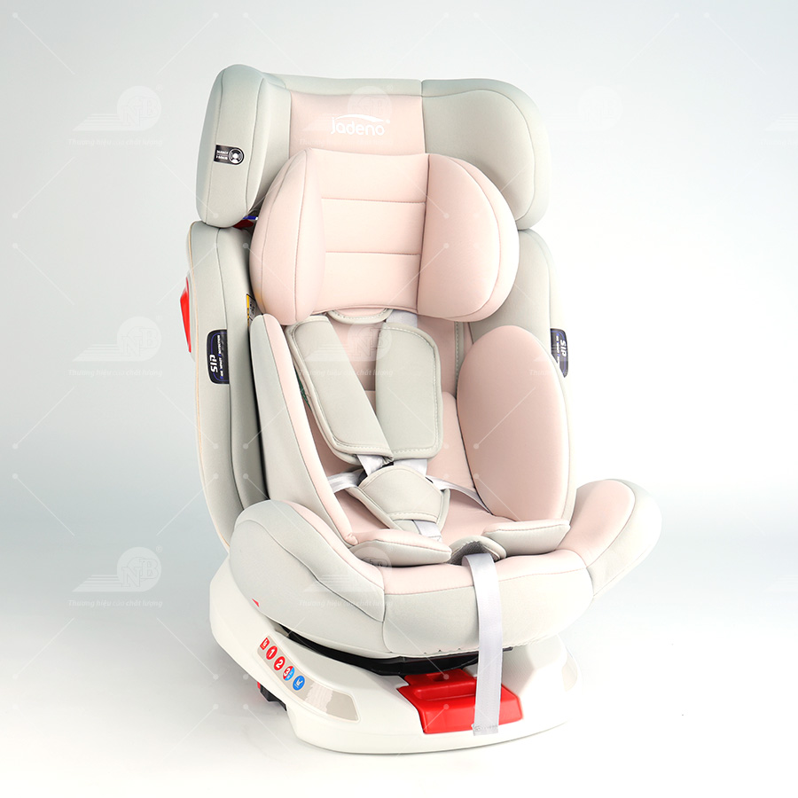 Ghế an toàn cho trẻ em trong xe hơi kiểu ISOFIX xoay 360 độ QM-360A Hồng