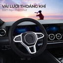 Bao vô lăng CIND PU+TPE kiểu D E011D Size M đen/đen