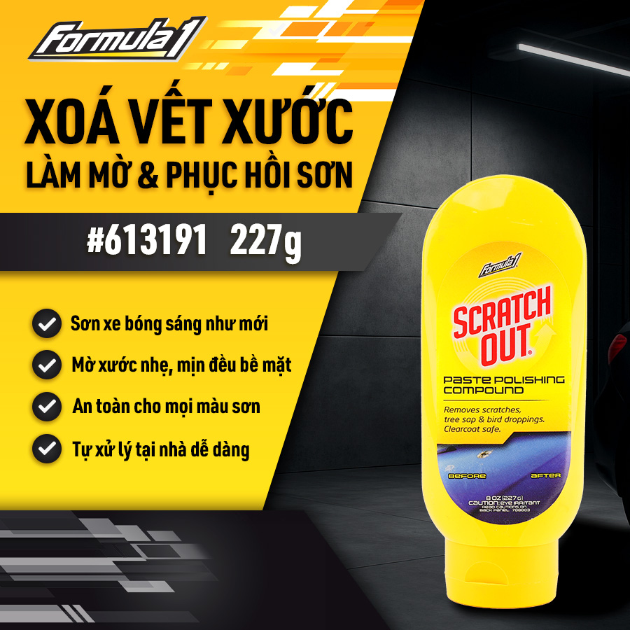 Chất loại bỏ vết trầy xước Formula 1 (Scratch Out Paste Polishing) (227g) # 613191