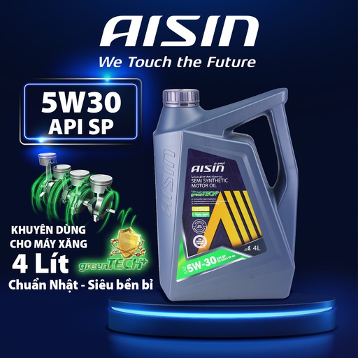 [9NAESSN0534PN] Nhớt Động Cơ Aisin 5W-30 SN/CF Semi Synthetic 4 Lít ESSNP0534P