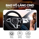 Bao vô lăng CIND PU+TPE kiểu D E011D Size M đen/đen